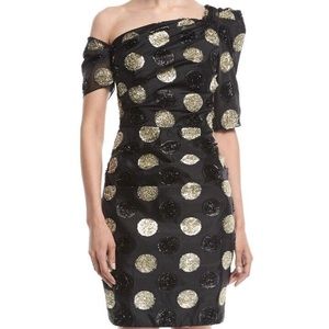 NWT cute black and gold mini dress with fun sleeves!